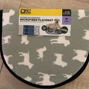 Microfiber pet bowl mat